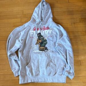 Men's Gray Graphic Hoodie Sweatshirt - Marc-Andre Fleury